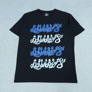 Always Black Graffiti Lettering Short Sleeve T Shirt